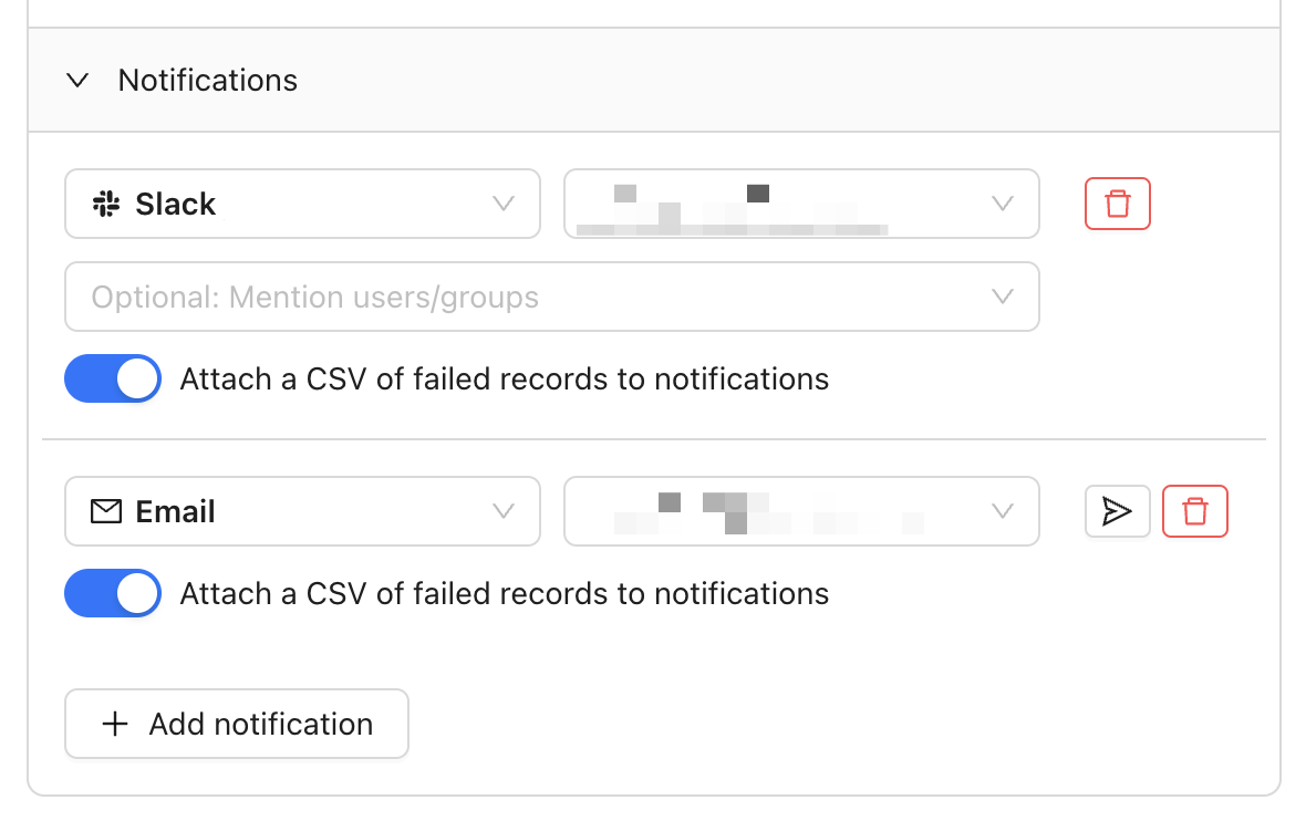 Attach CSVs to Data Tests notifications