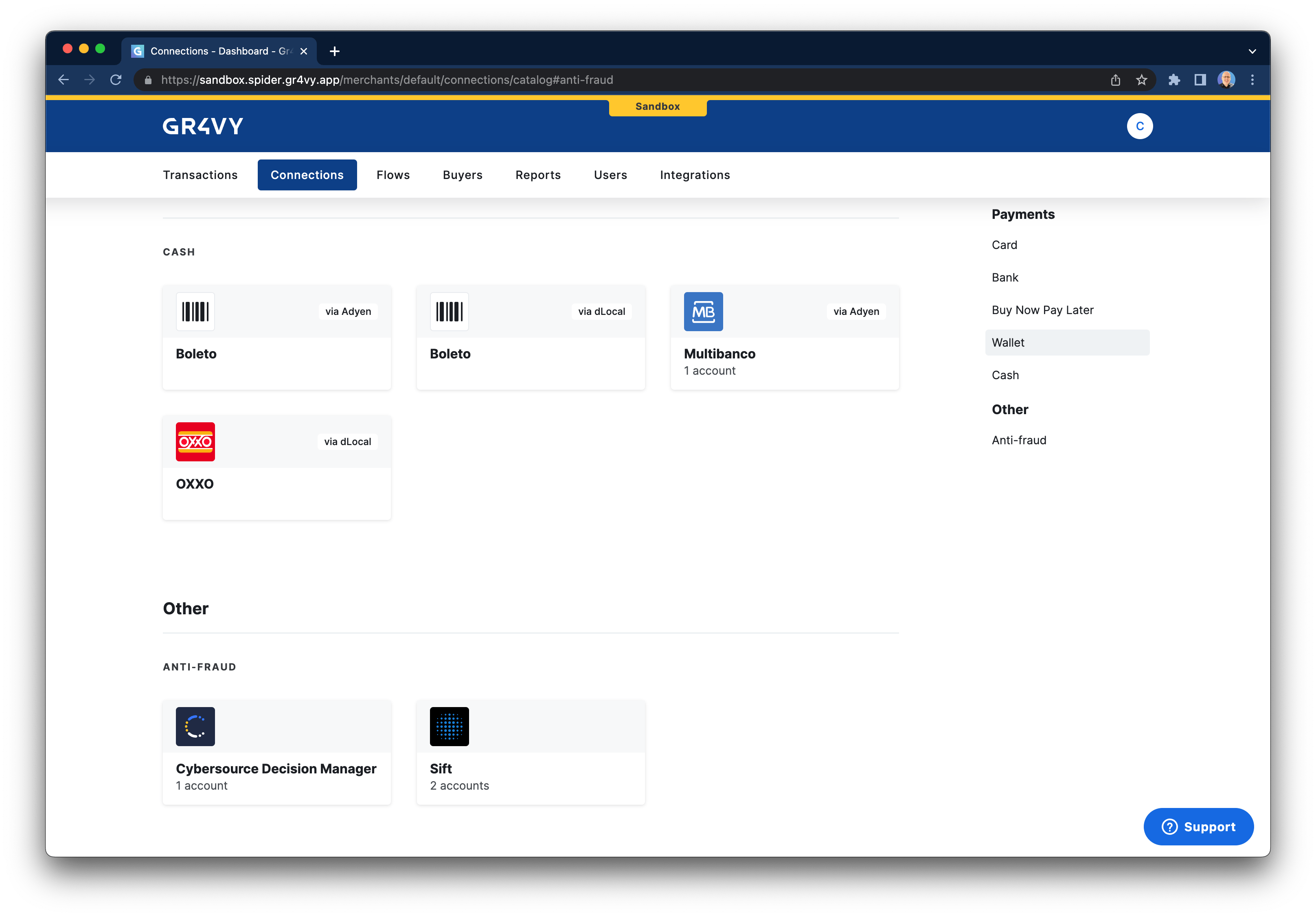 Anti-fraud connections