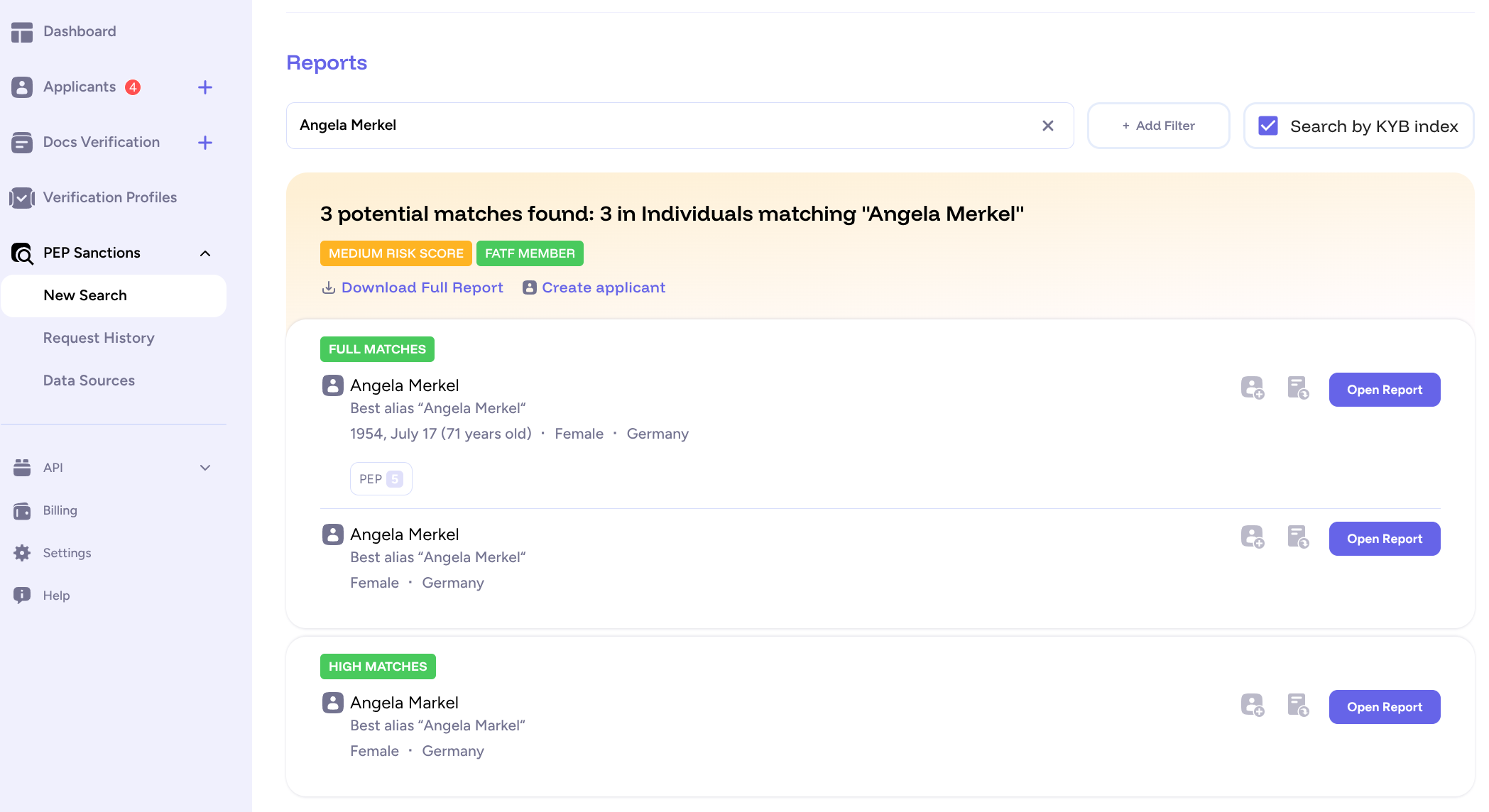 Dataspike AML Search