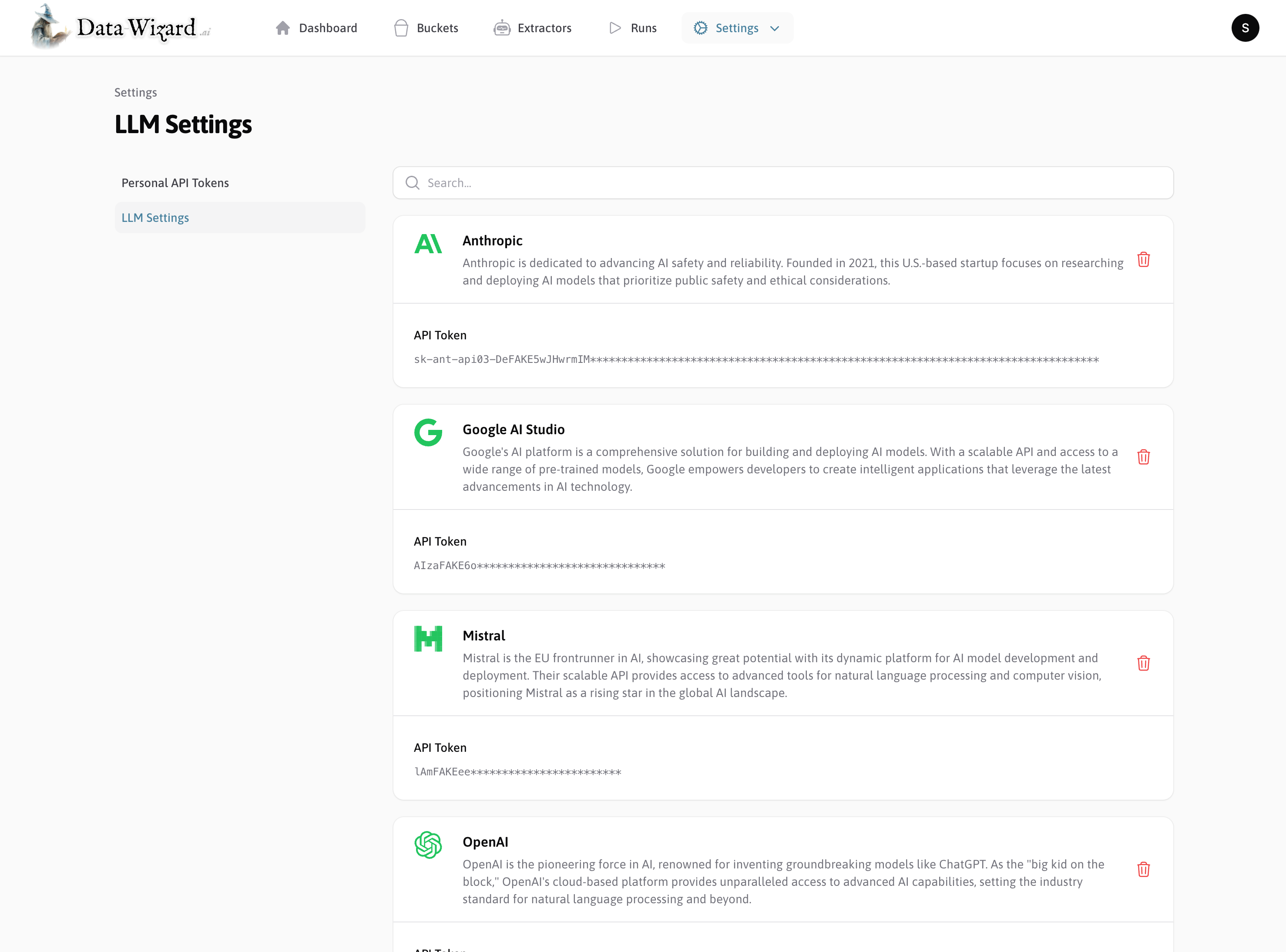 LLM Provider Settings