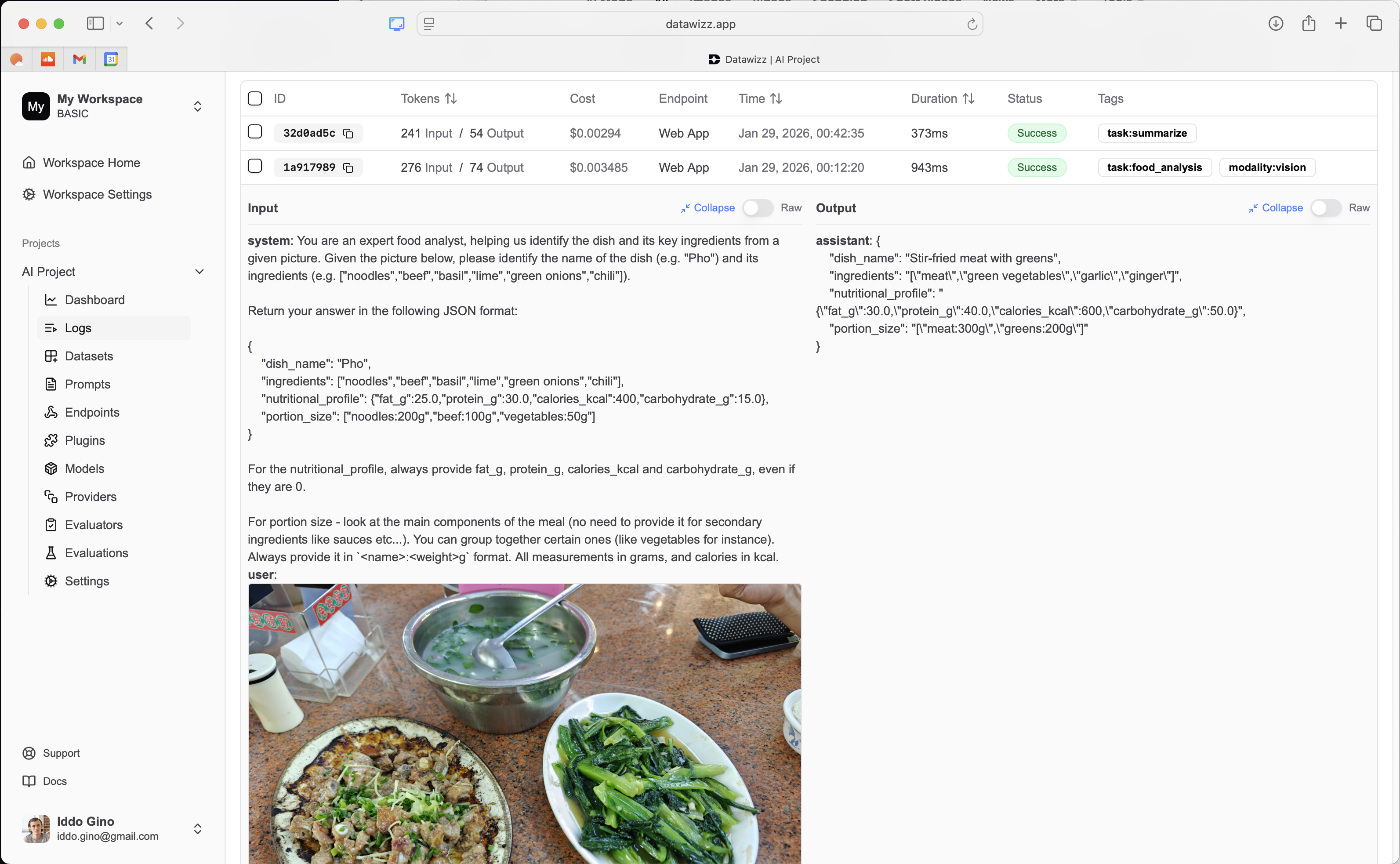 Observability Logs in Datawizz