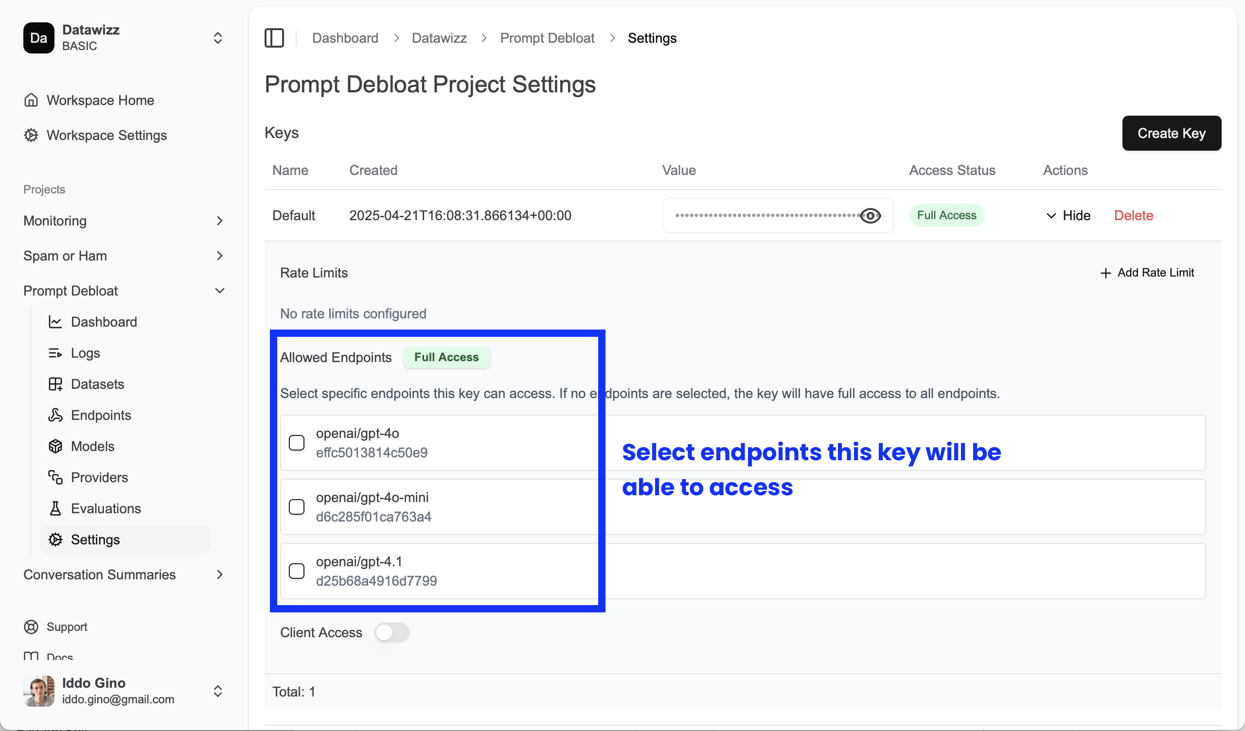 Configure Allowed Endpoints