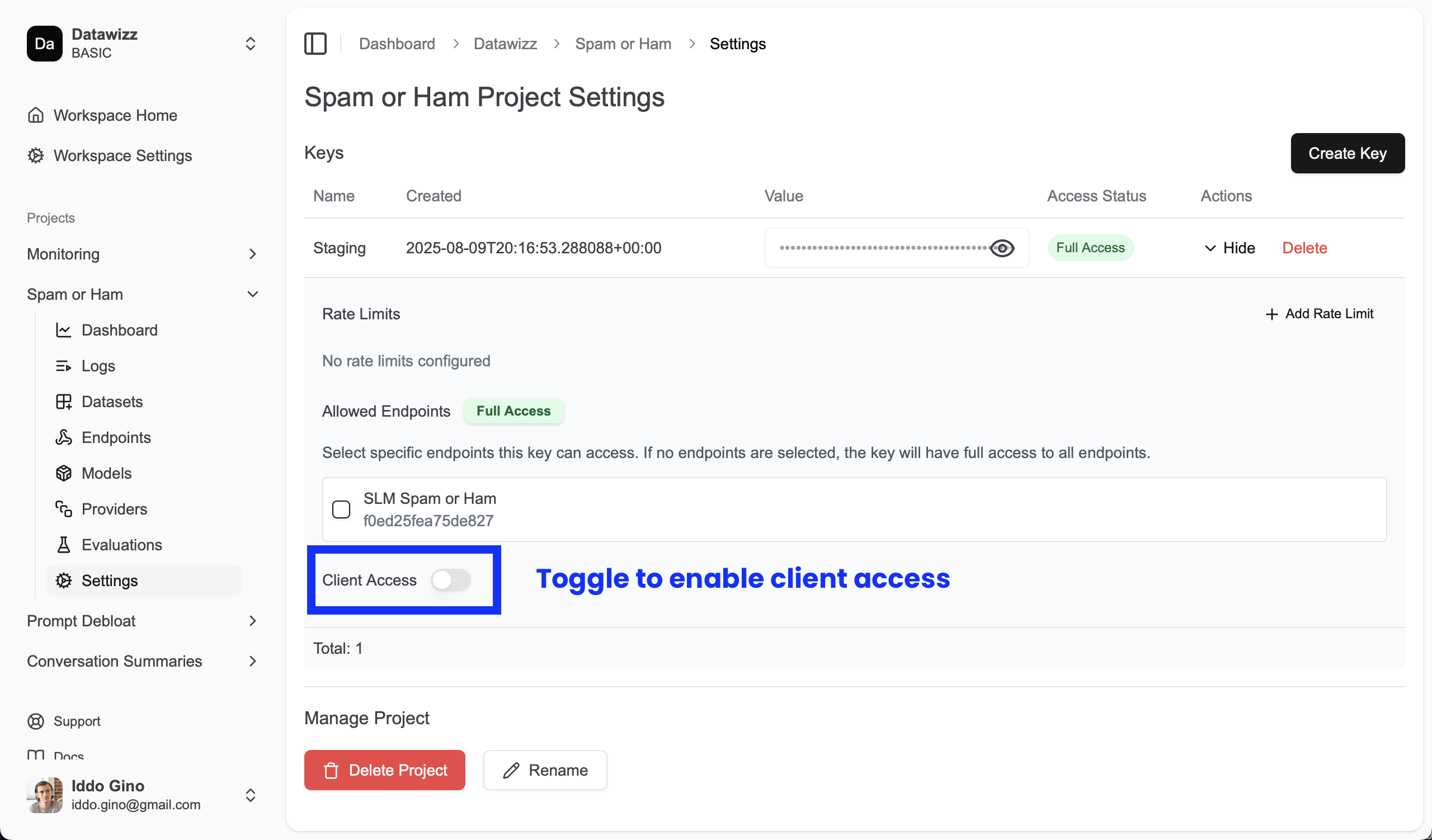 Configure Client Access
