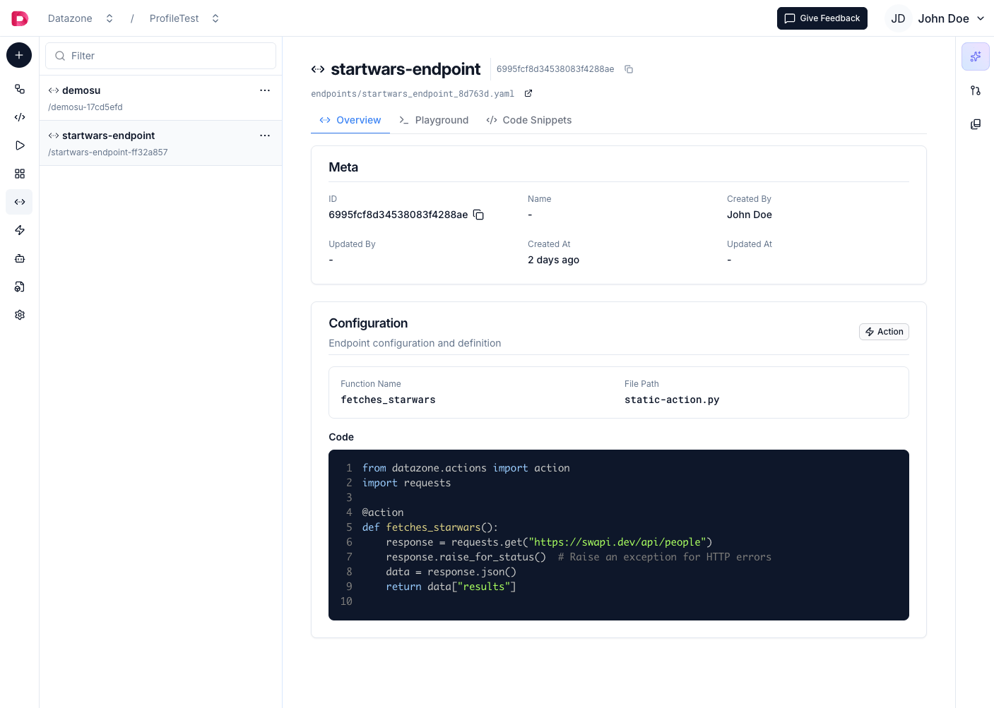 Endpoint Detail