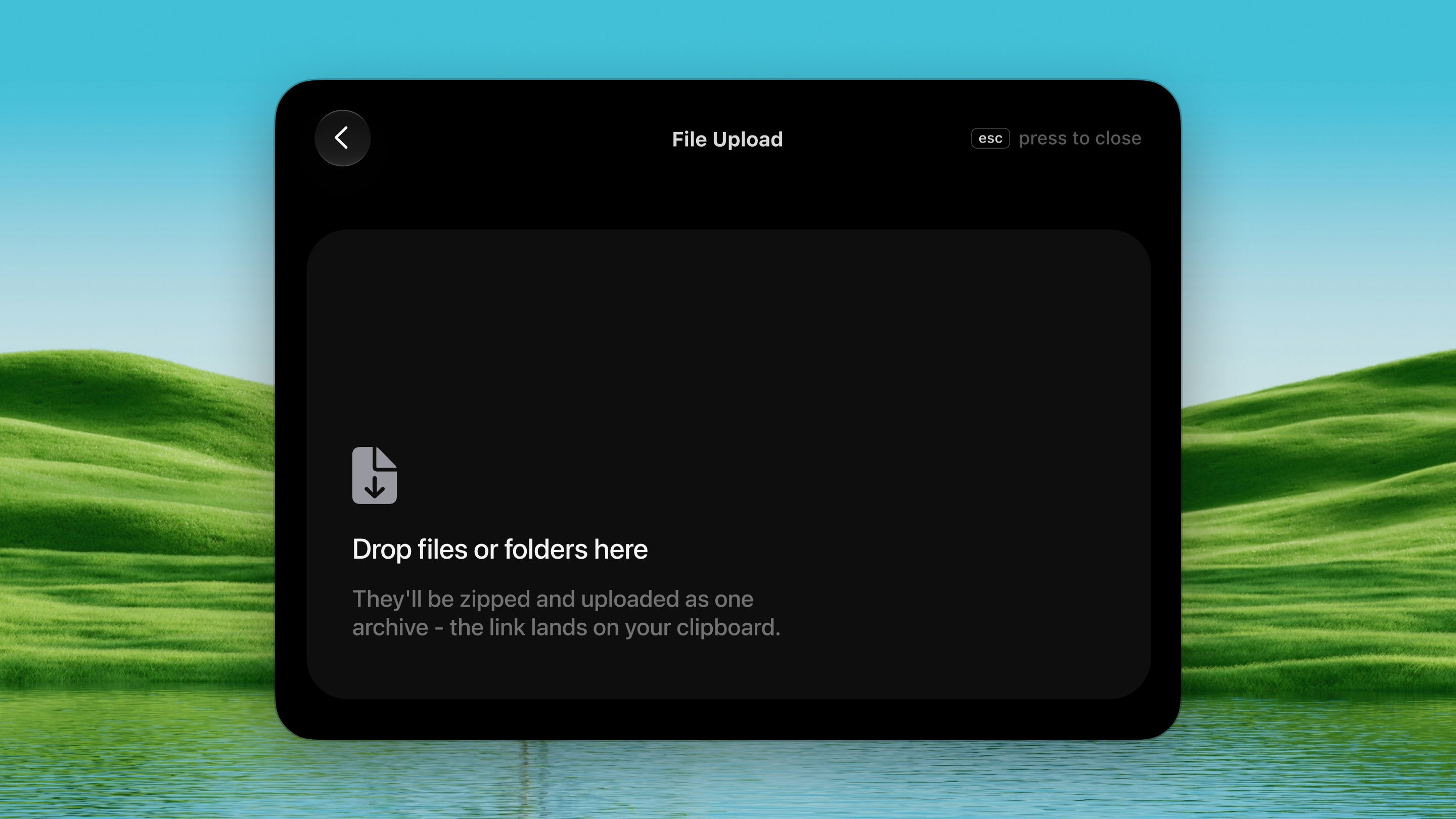 File Drop — drag and drop zone