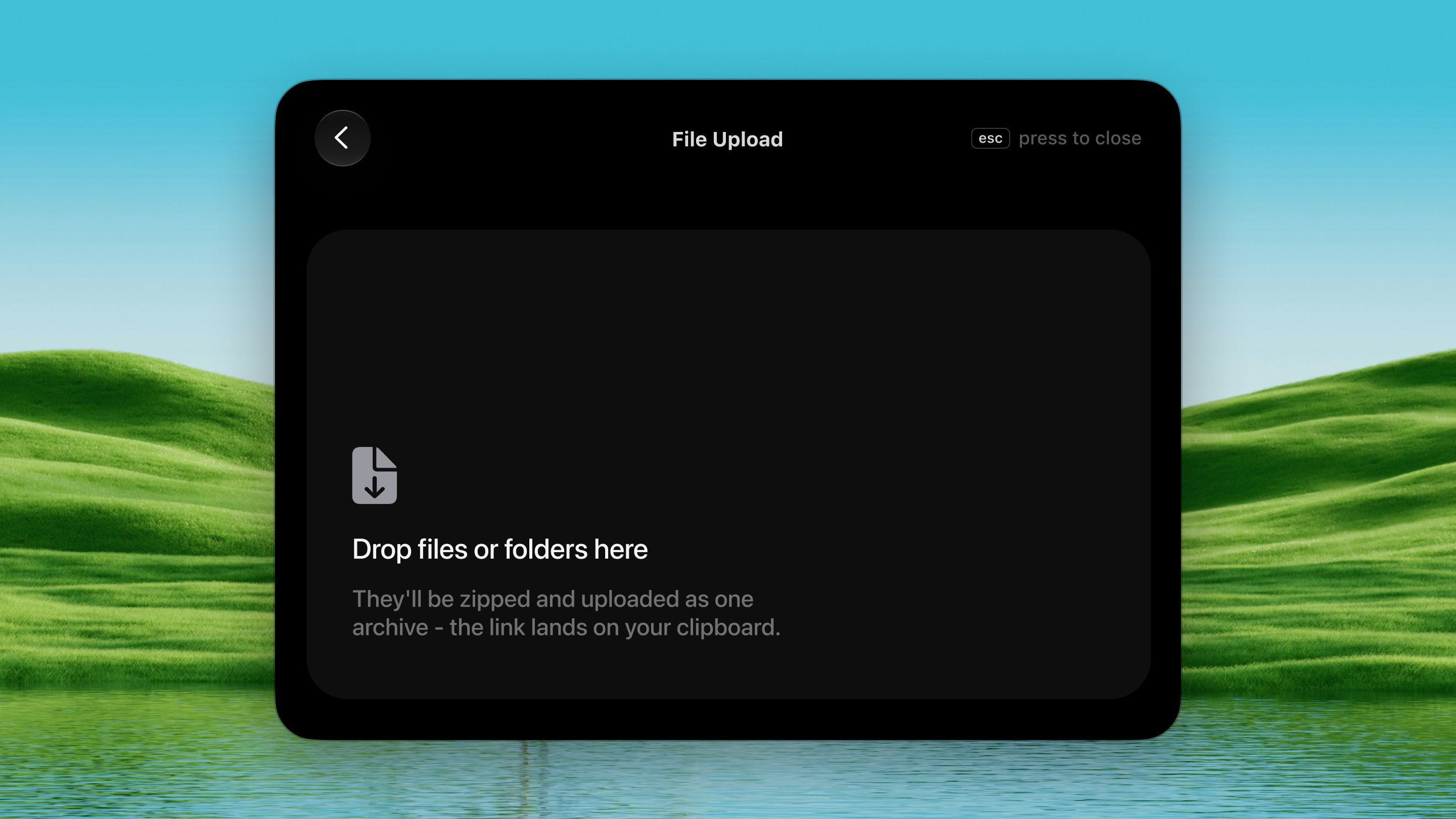 File Drop — drag and drop zone