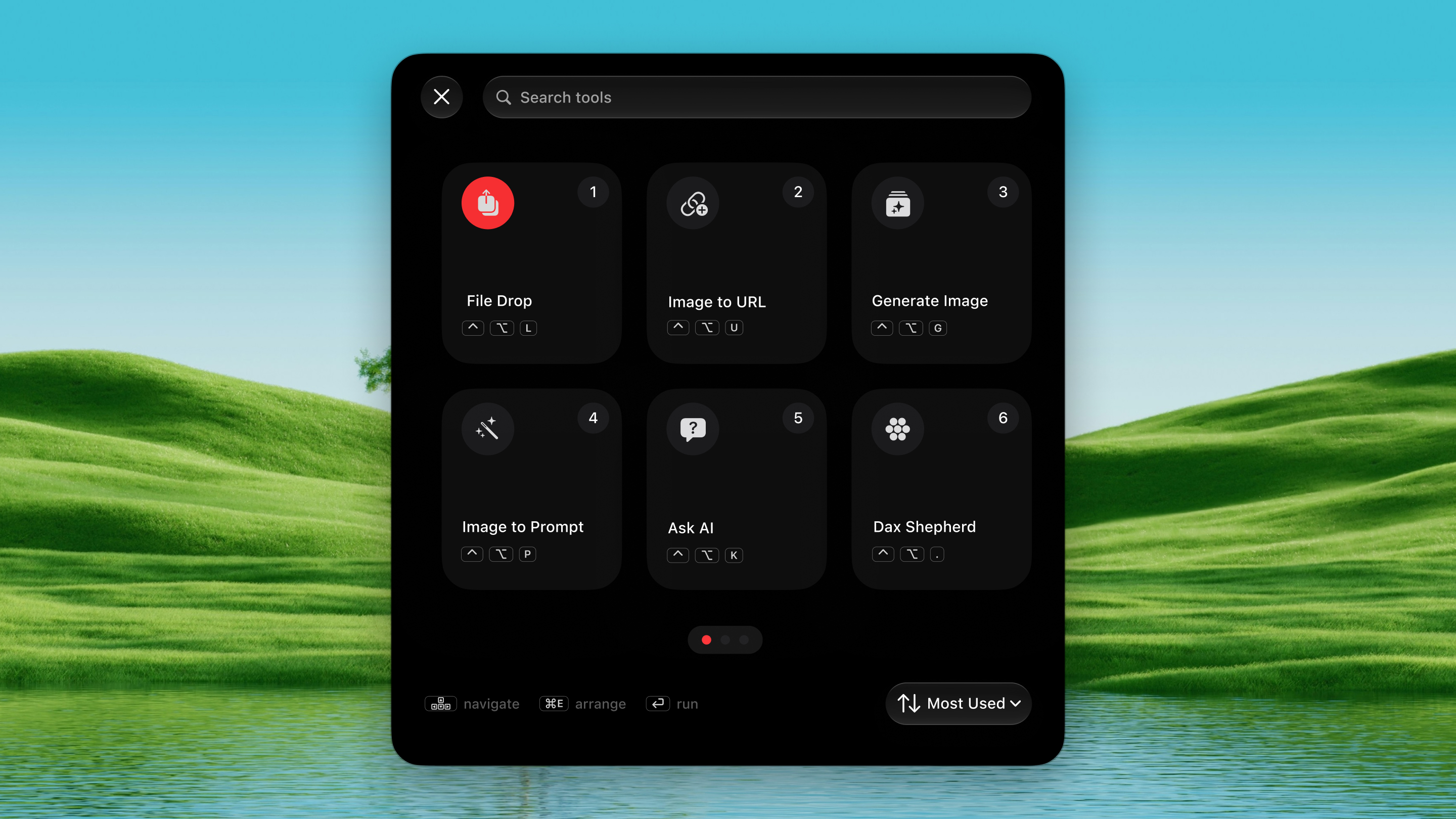 The Dax launcher grid