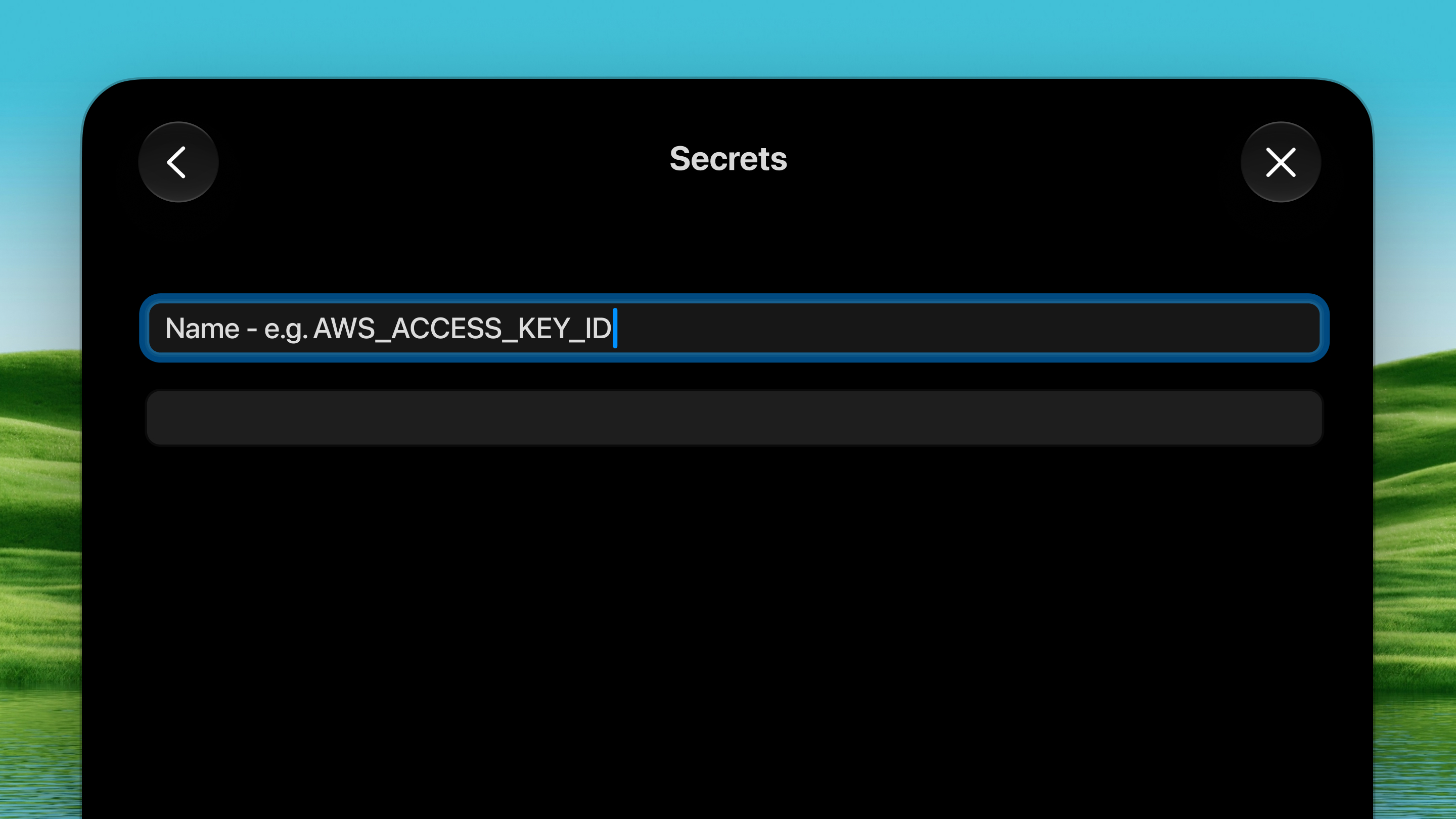 Adding a new secret