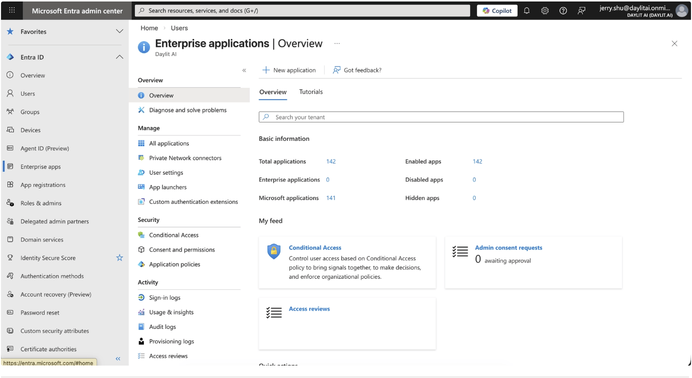 Enterprise applications in Microsoft Entra