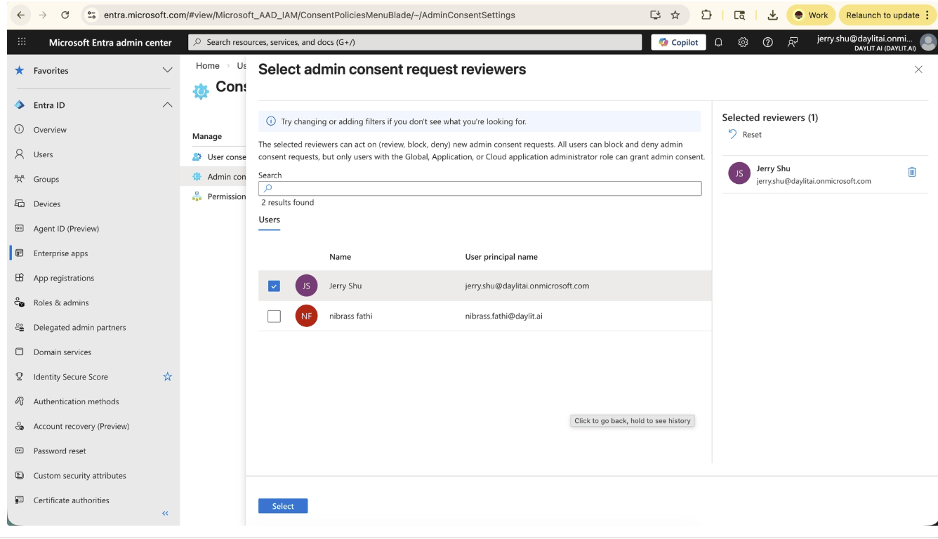 Add admin users for approval review