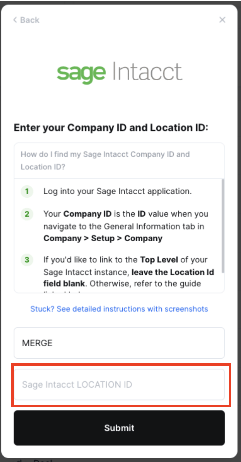 Enter Location ID in the Daylit linking flow