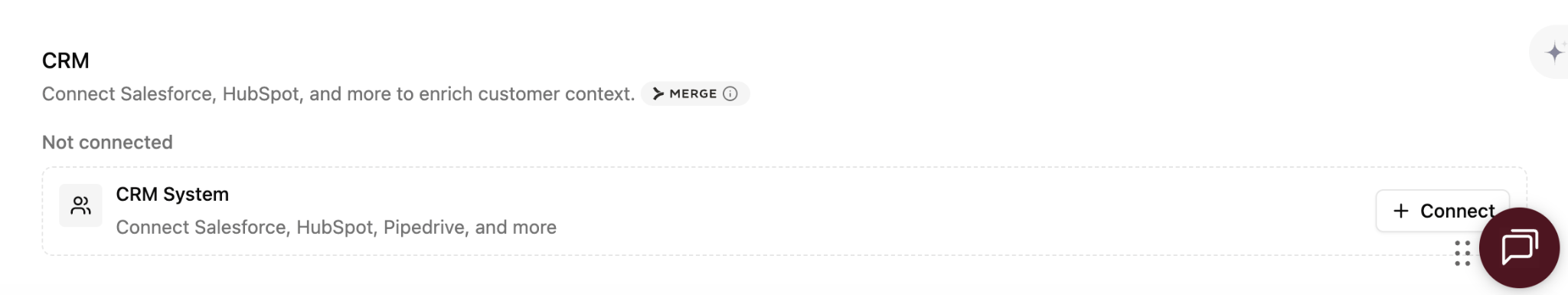 CRM section in Daylit Integrations settings