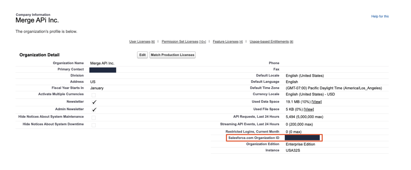 Locate your Salesforce Organization ID