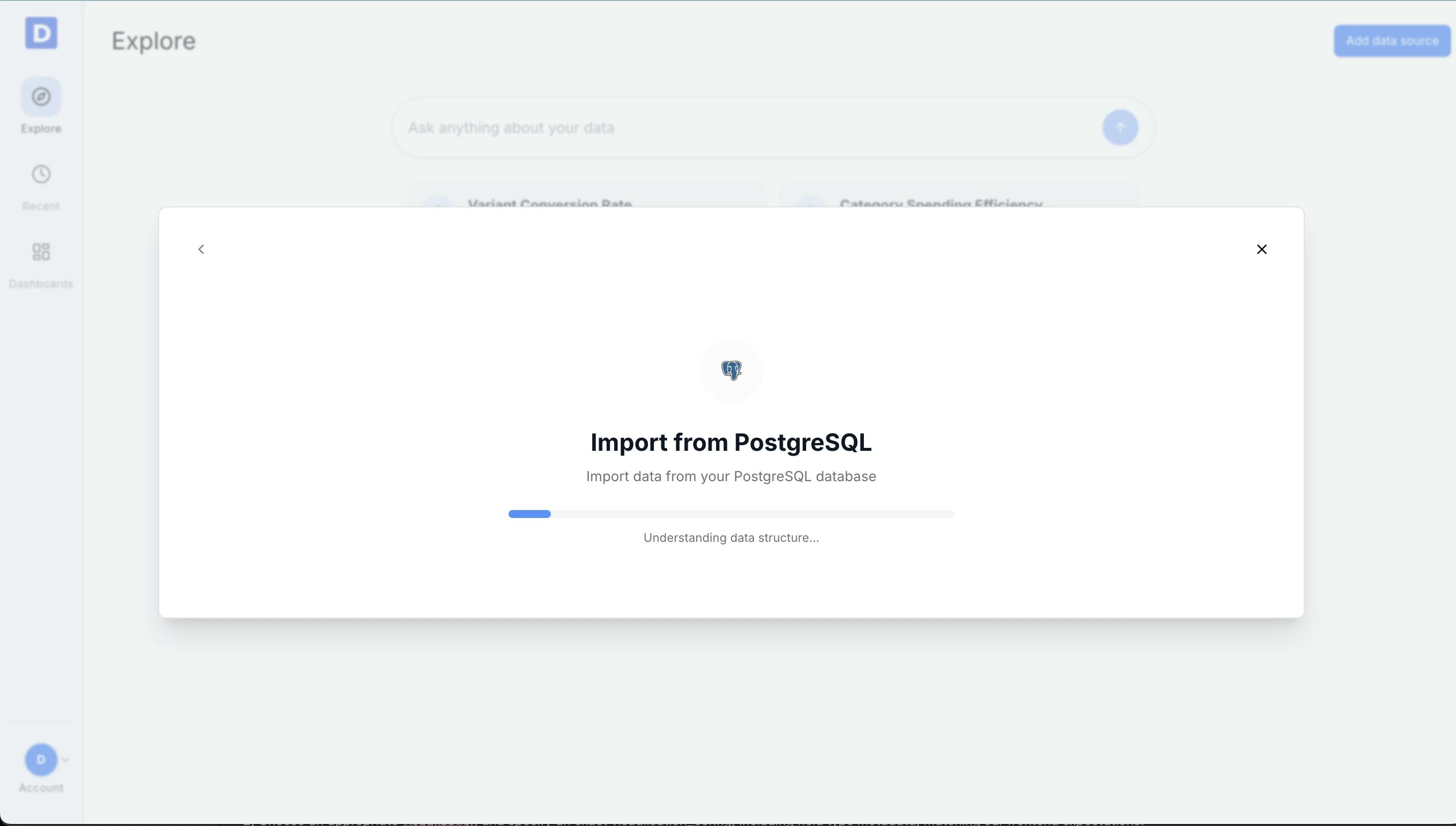 Importing data from PostgreSQL