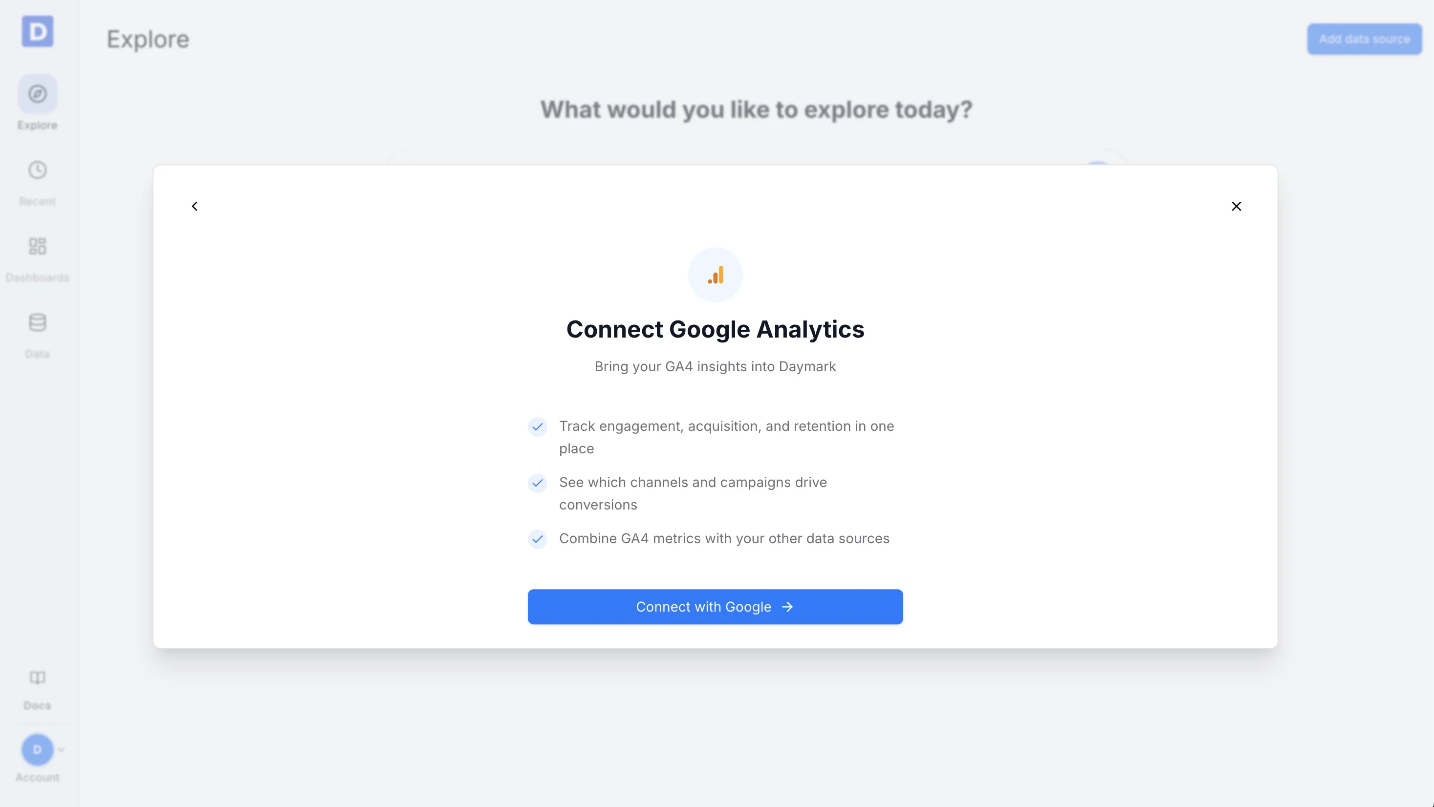 Google sign-in screen