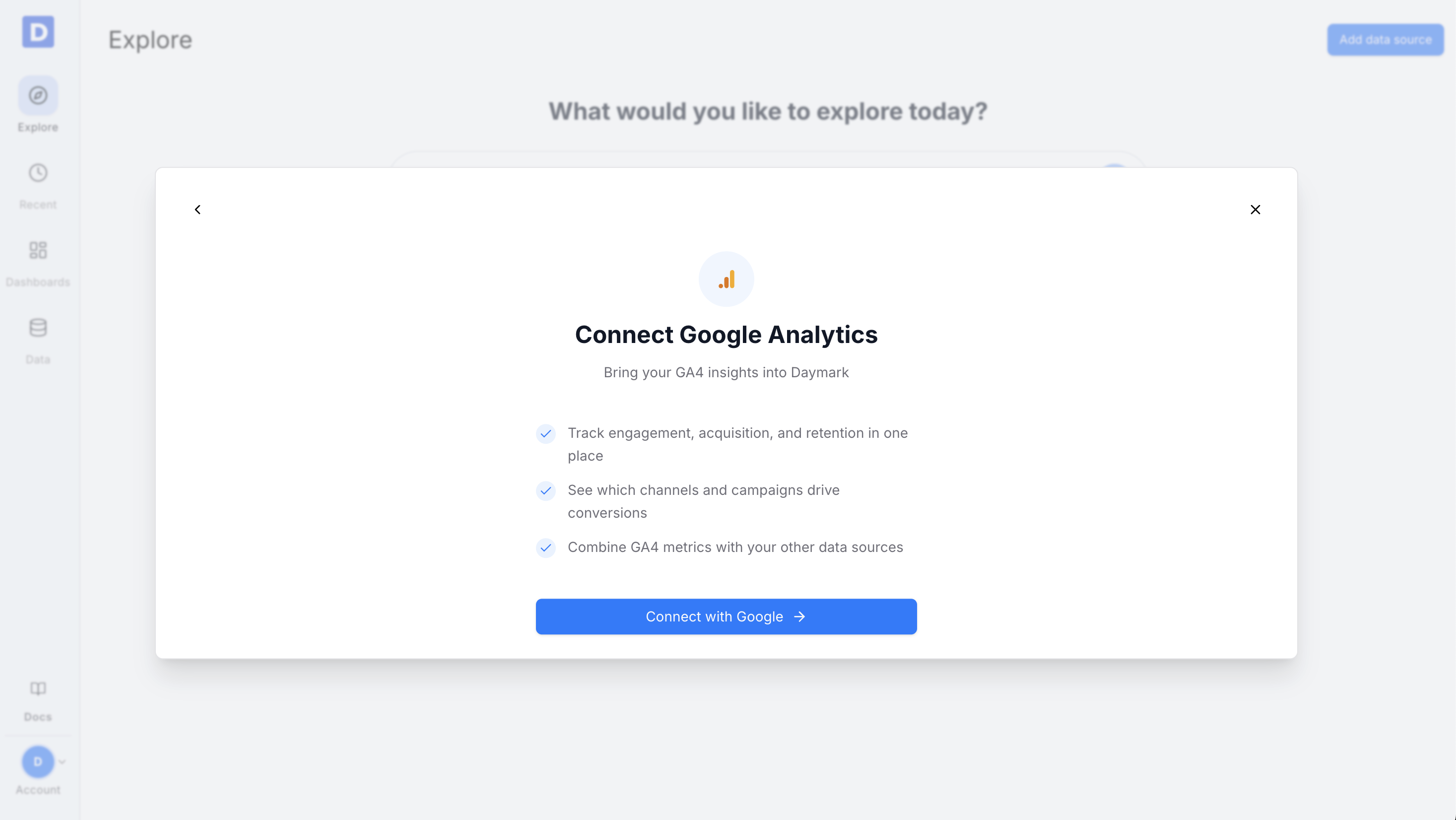 Google sign-in screen