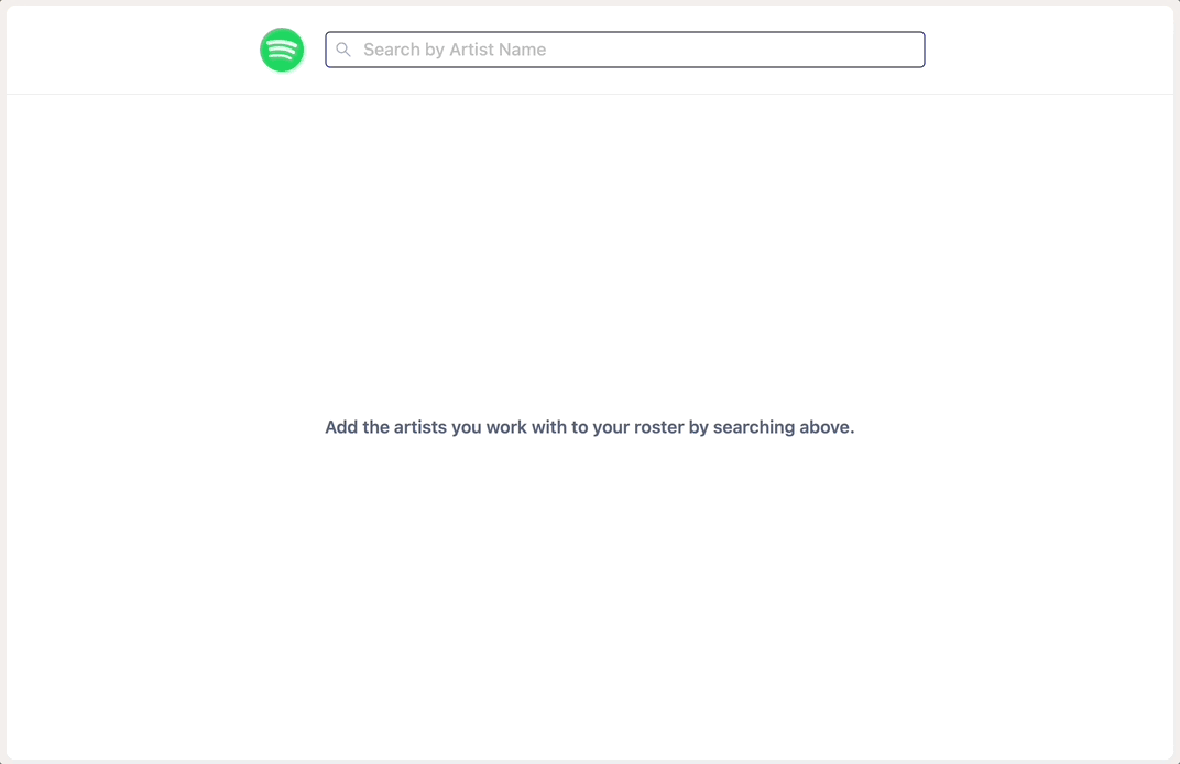 Main dashboard interface