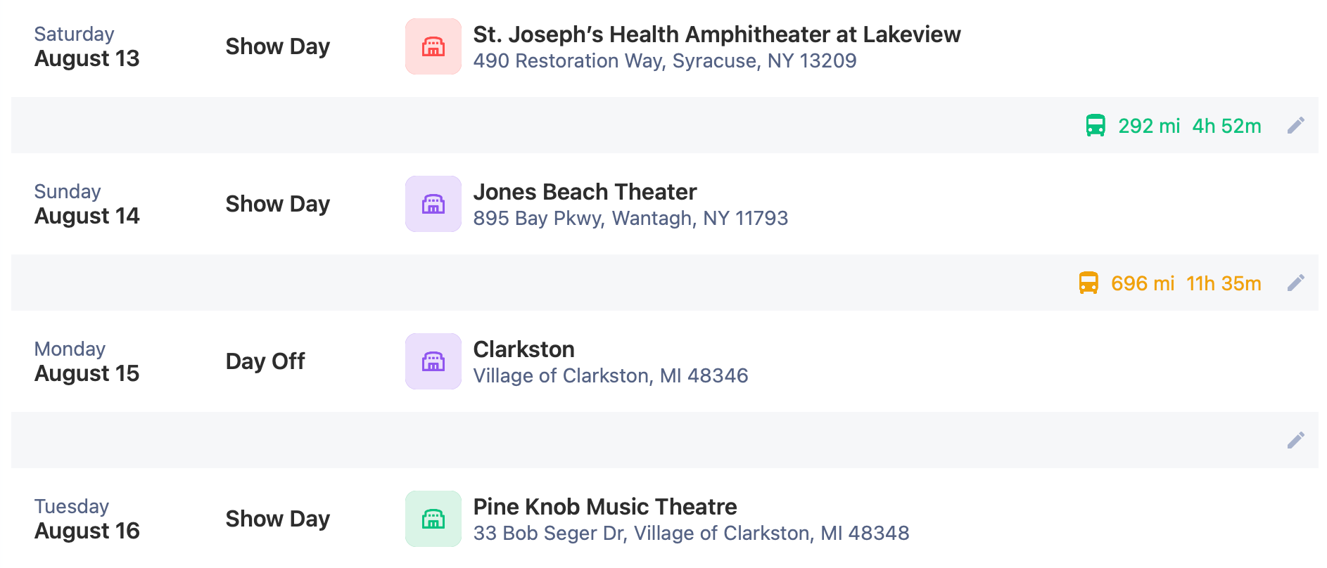 Main dashboard interface