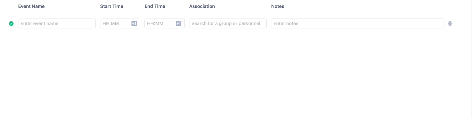 Main dashboard interface
