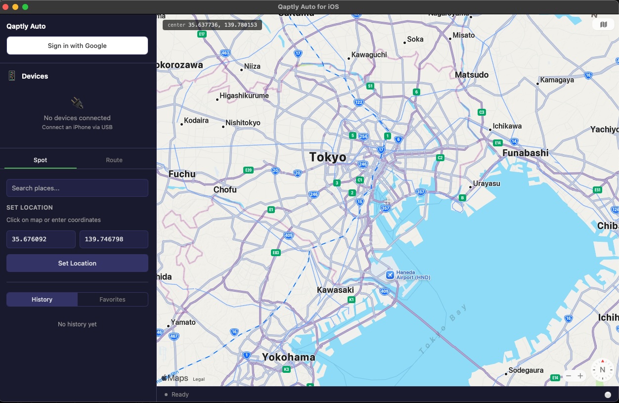 Qaptly Auto Main Interface