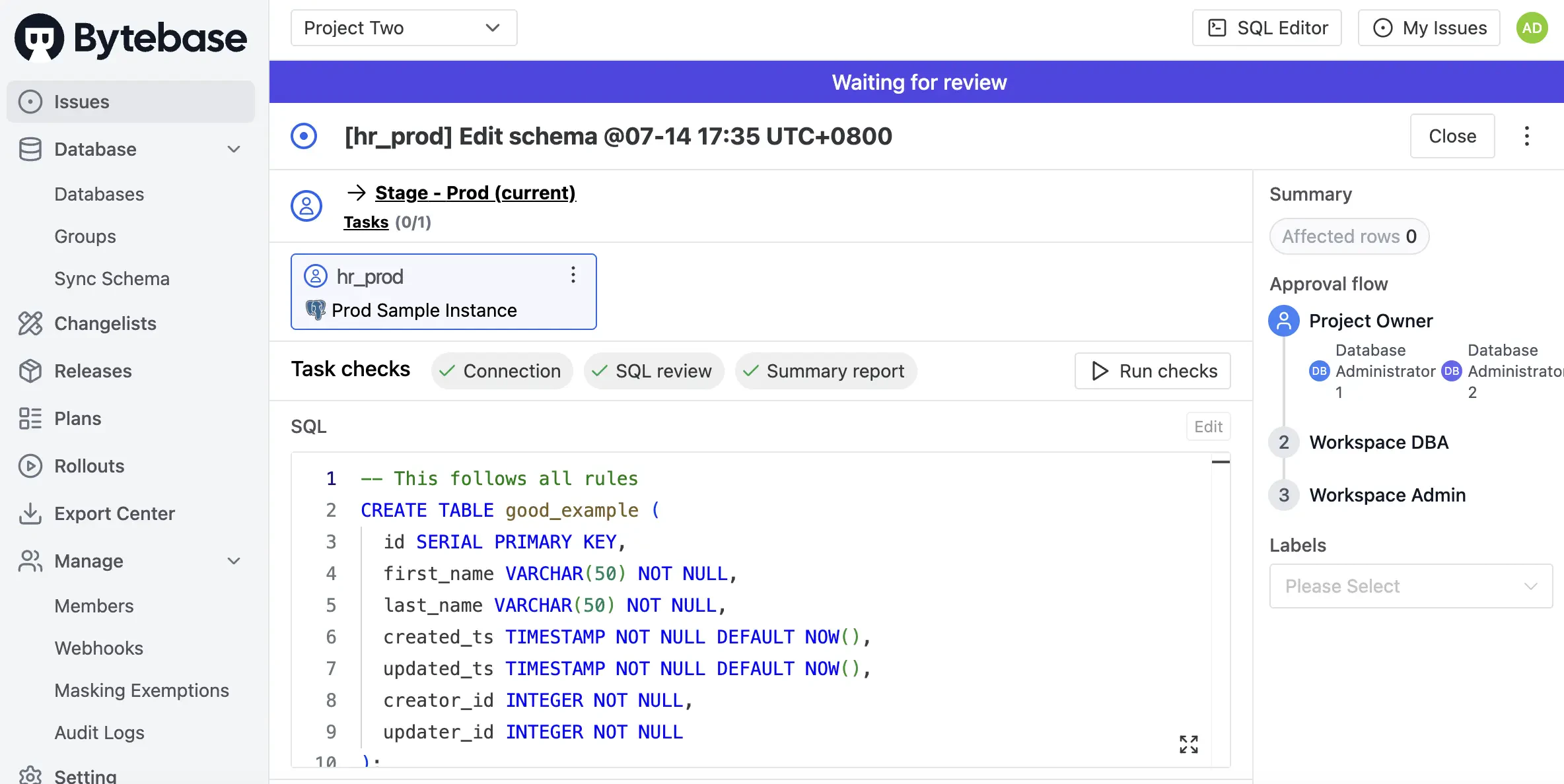 issue-sql-review-pass