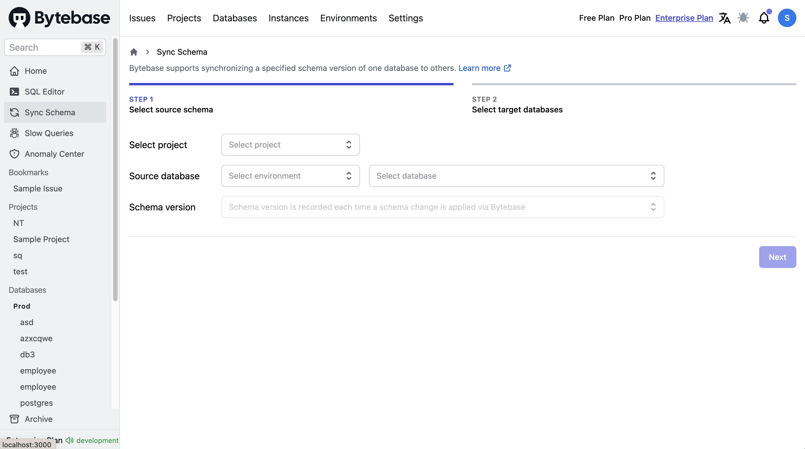 select-source-schema