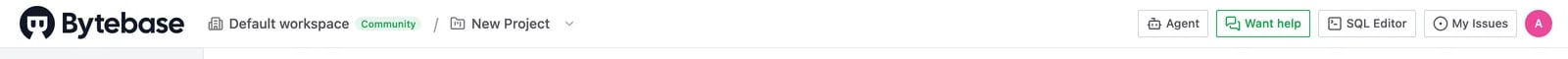SQL Editor button in the top bar