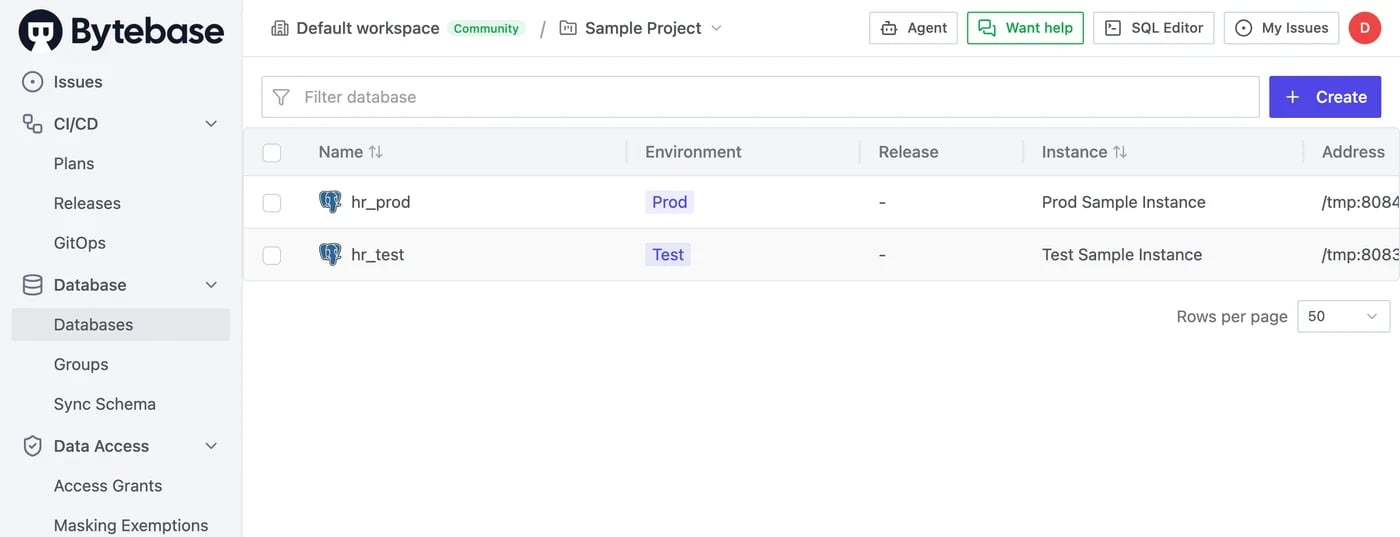 Project databases