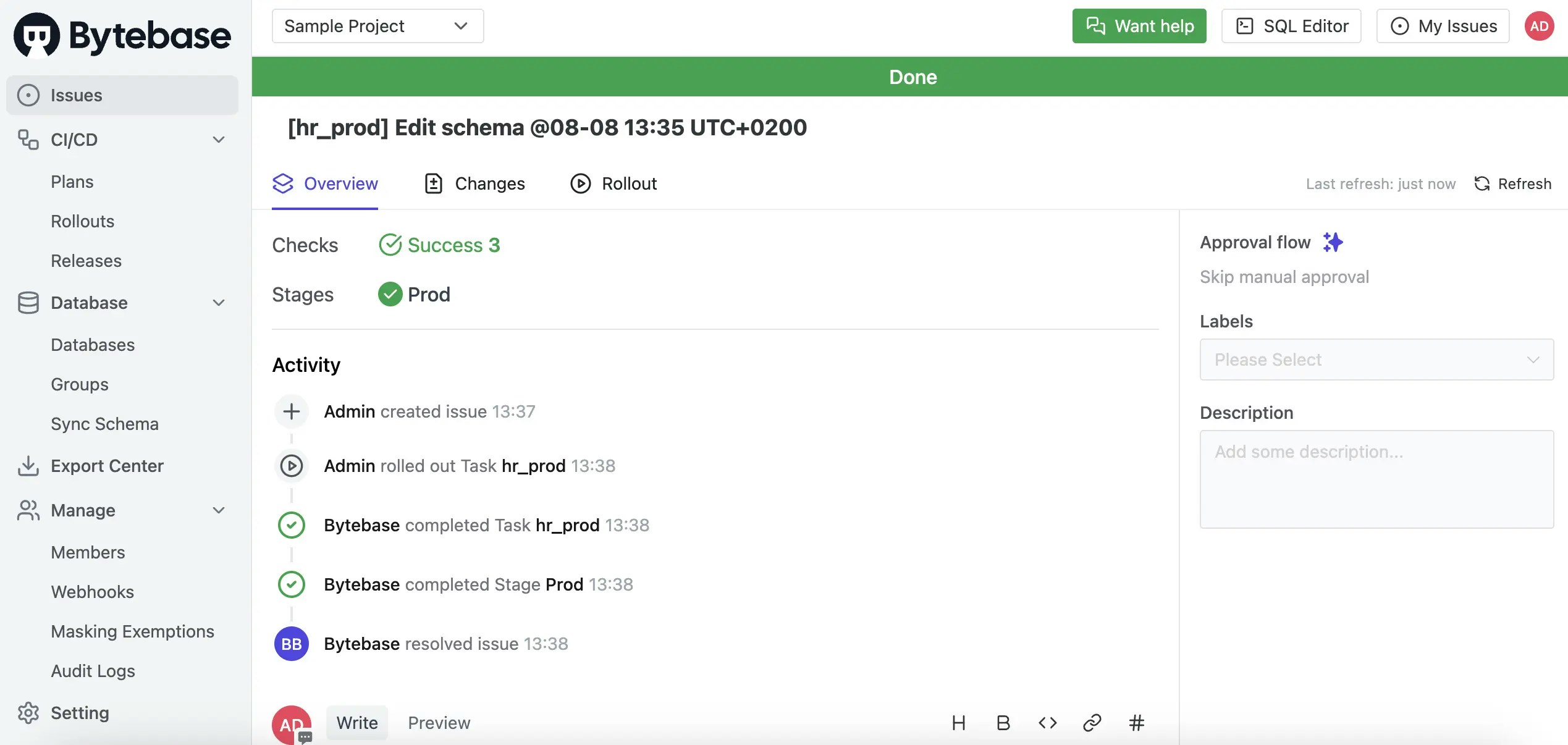 Deploy Schema Change with Rollout Policy - Bytebase Docs