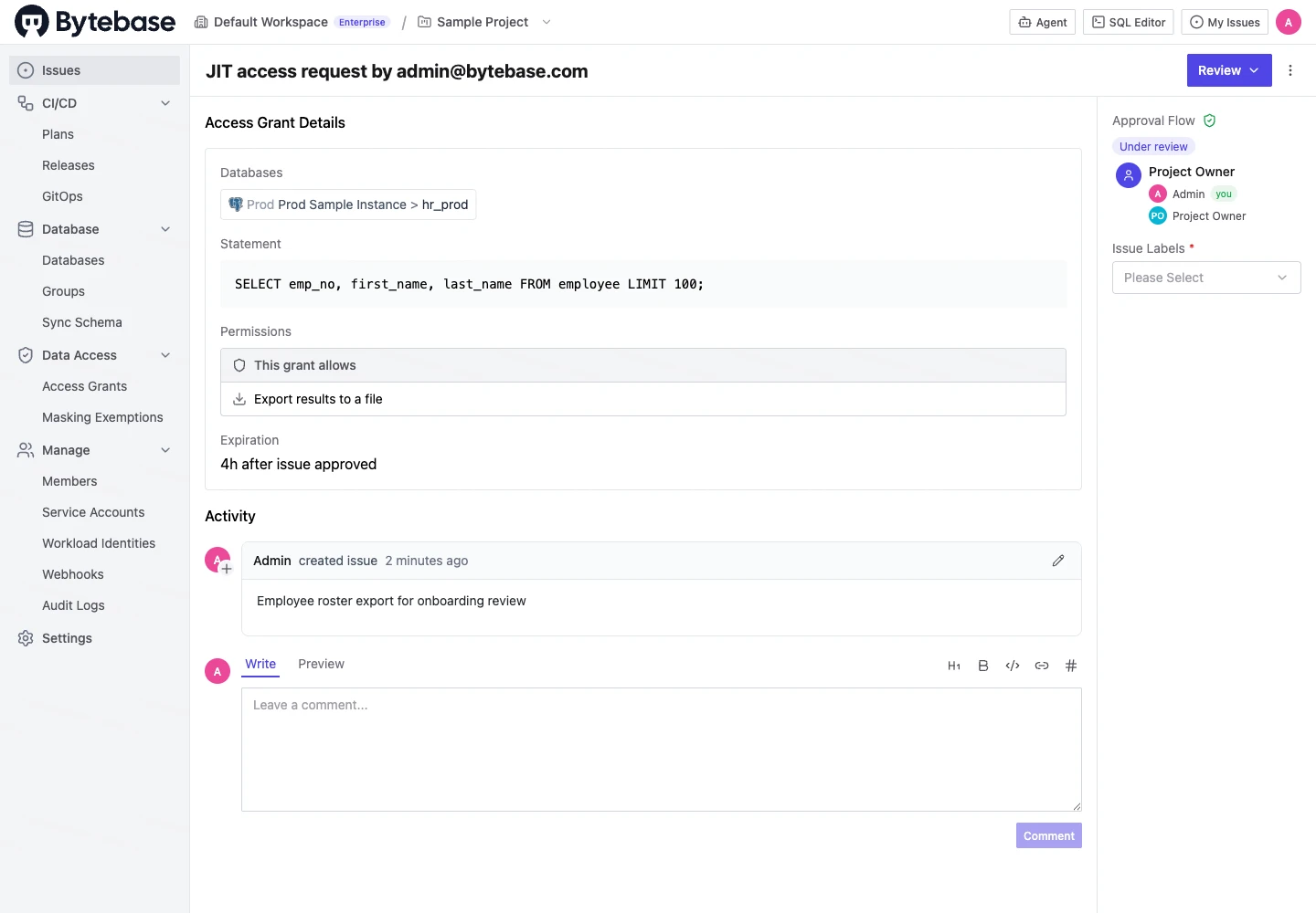 export-request-issue
