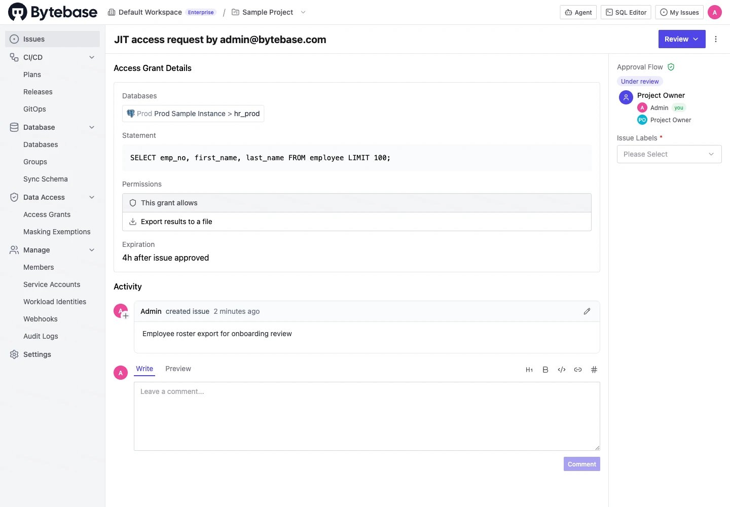 export-request-issue