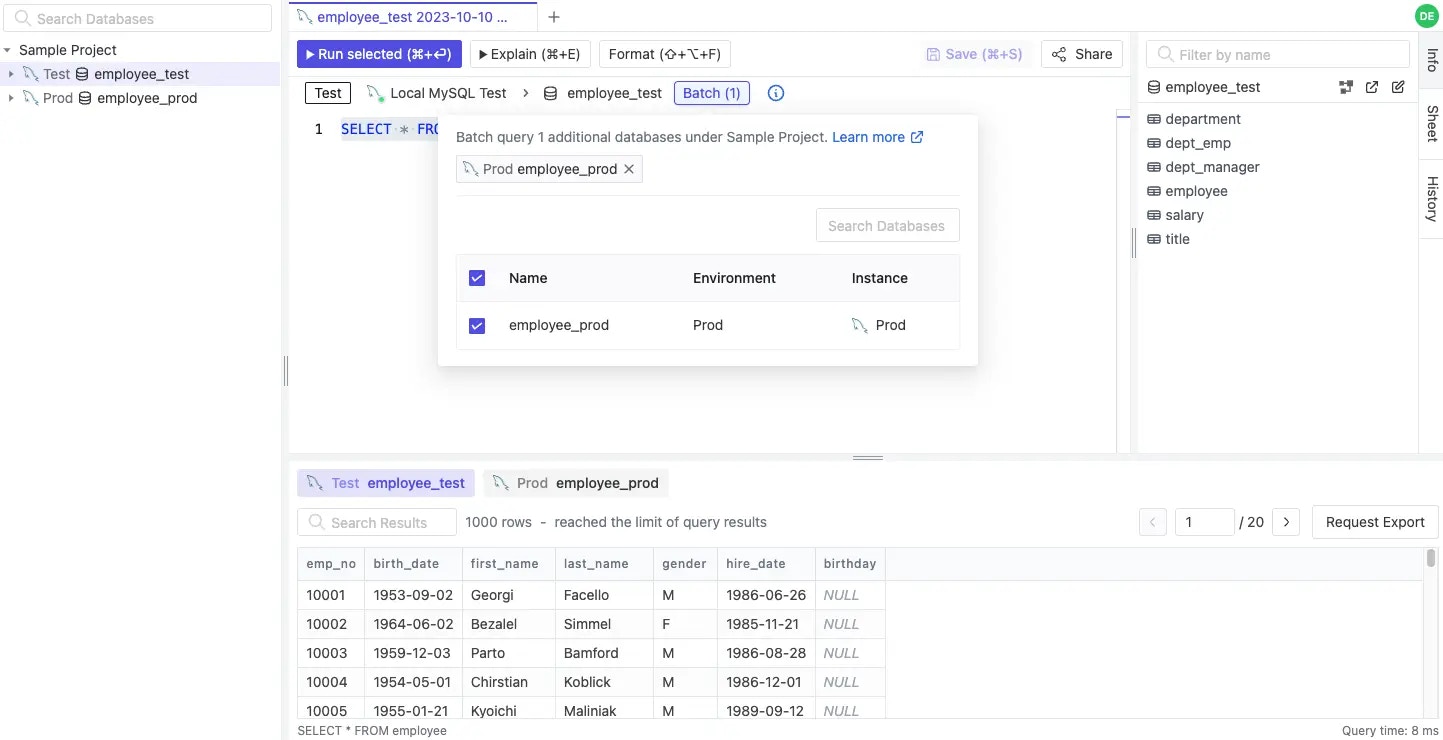 Query - Bytebase Docs