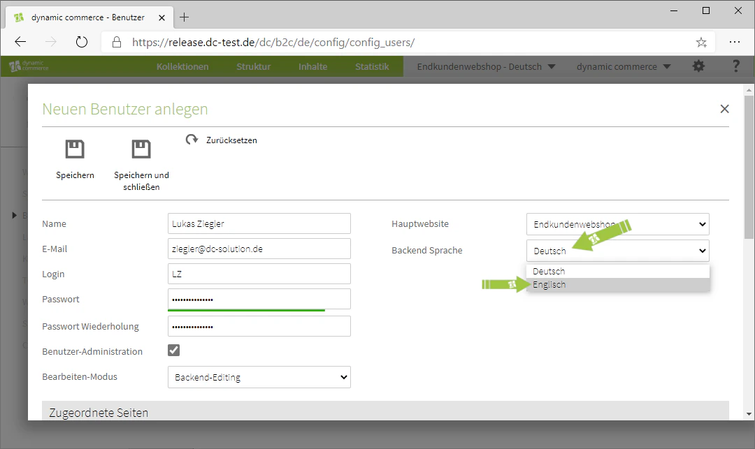 Choose the backend language