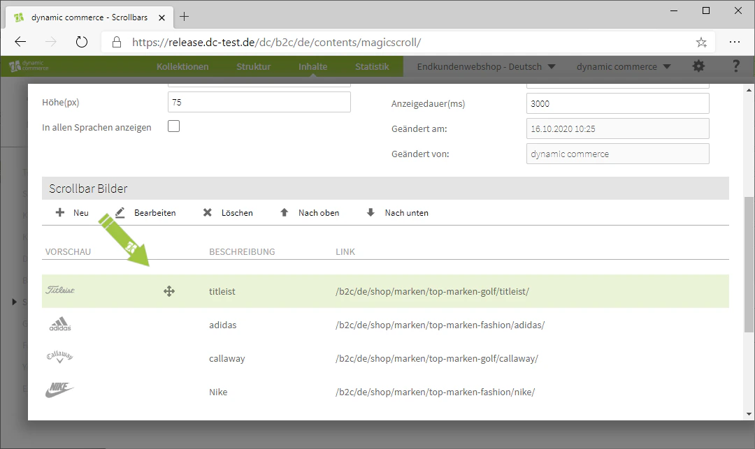 Overview of scrollbar images