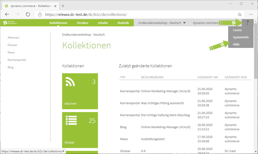 Informationen und Hilfe unter dem Fragezeichen