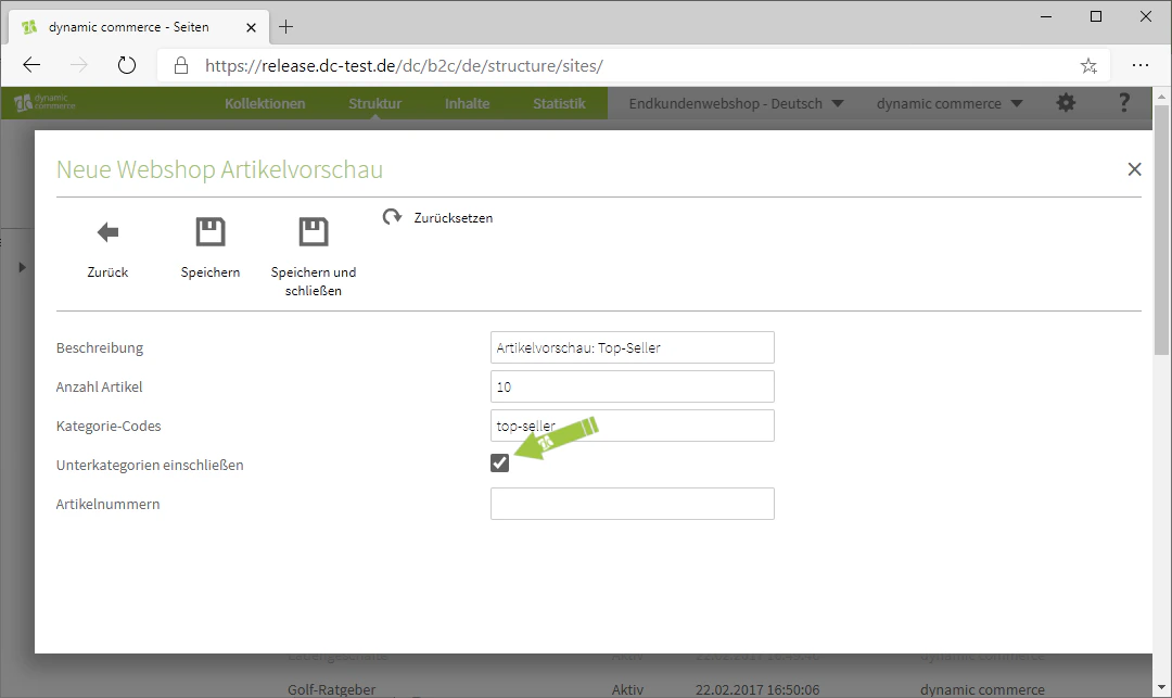 Unterkategorien einbeziehen
