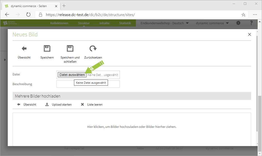 Bild-Upload Fenster