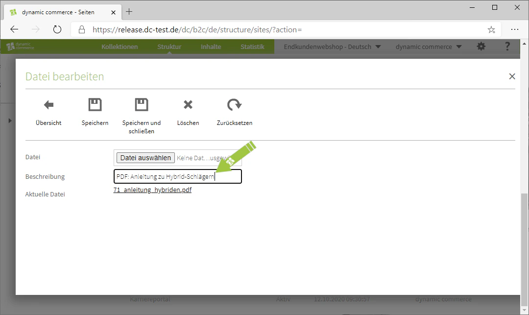 Change the description of the file