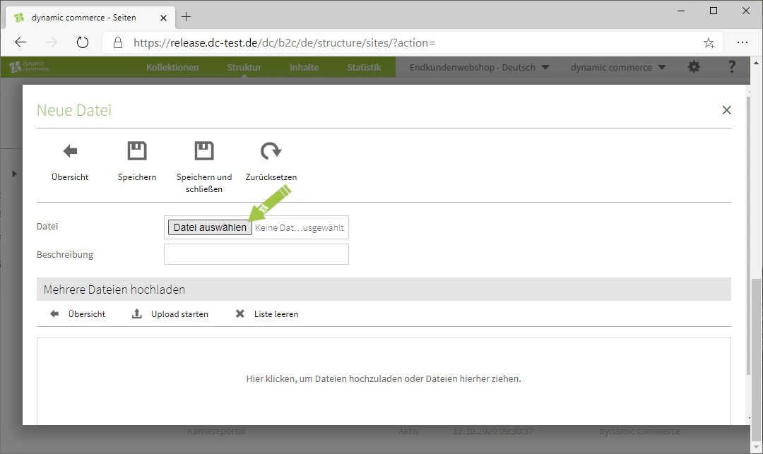 Upload a single file