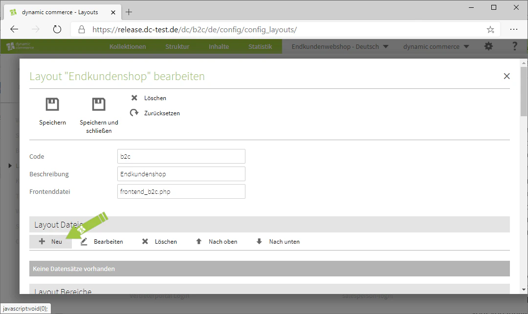 Neue CSS- oder JavaScript-Datei anlegen