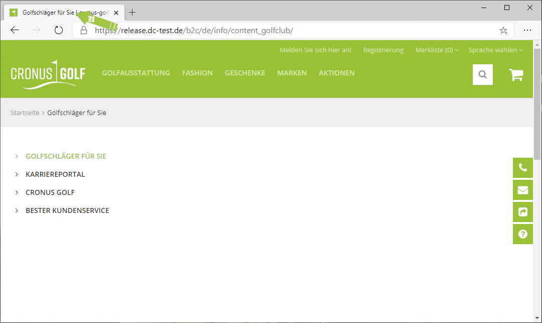 Browsertitel-Beispiel im Tab