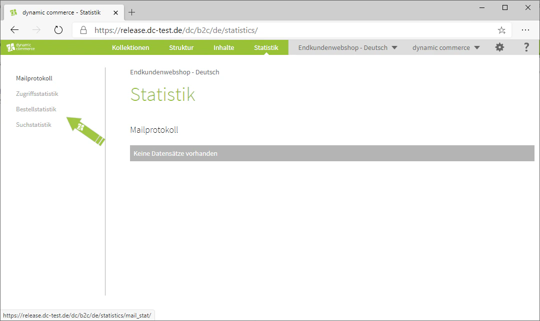 Einzelne Statistiken auswählen