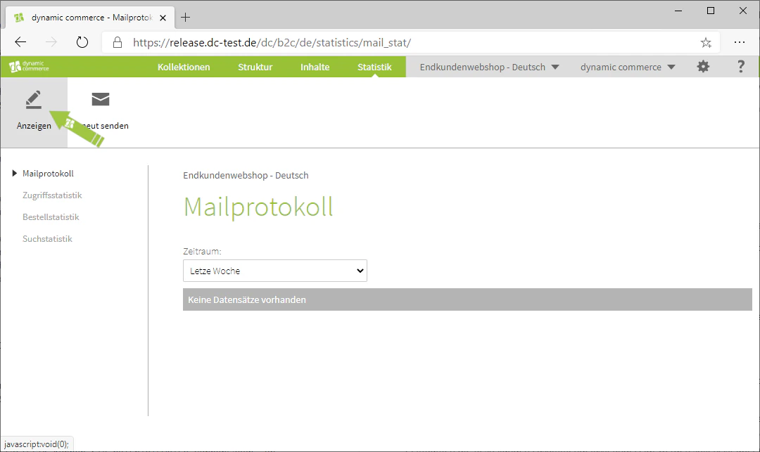 Mail über Anzeigen einsehen