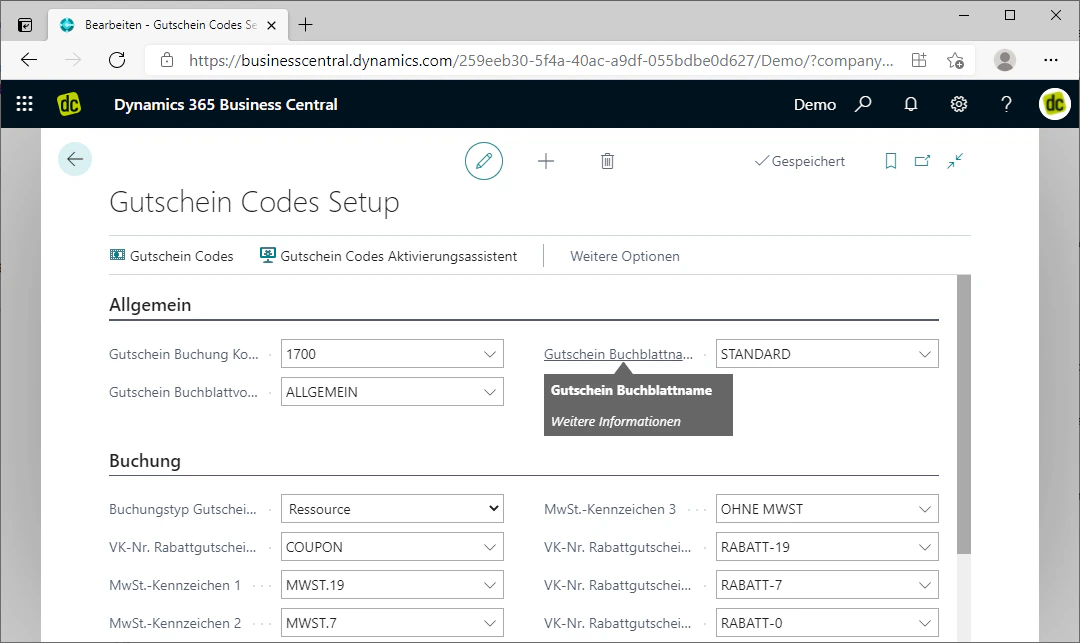 Voucher Journal Batch Name field