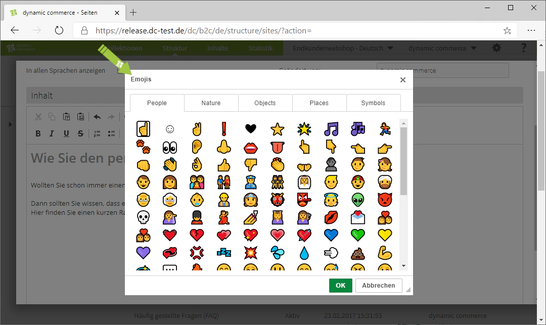 Emoji-Auswahl