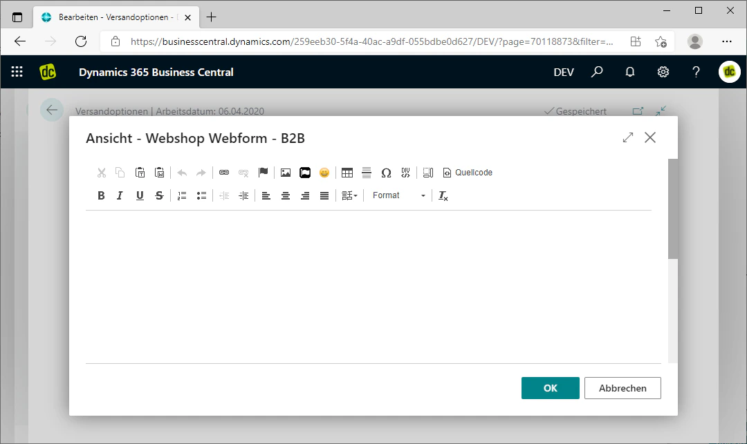 Long Description Editor