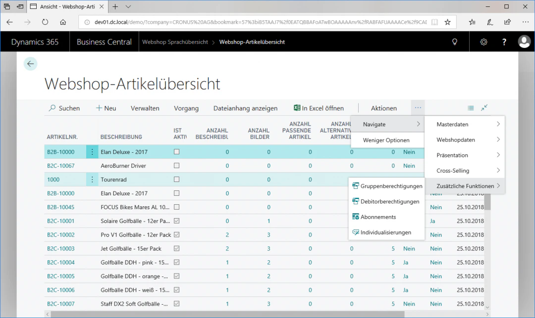 Open Customer Permissions View