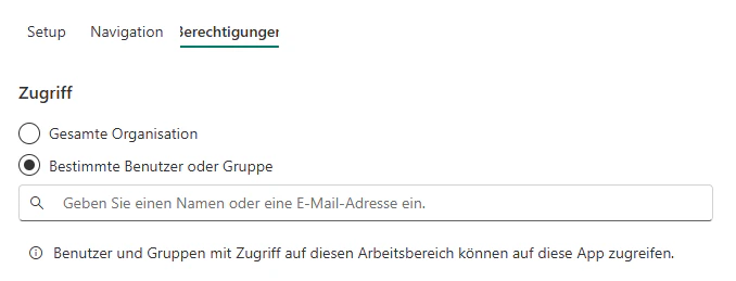 Berechtigungen für die App vergeben