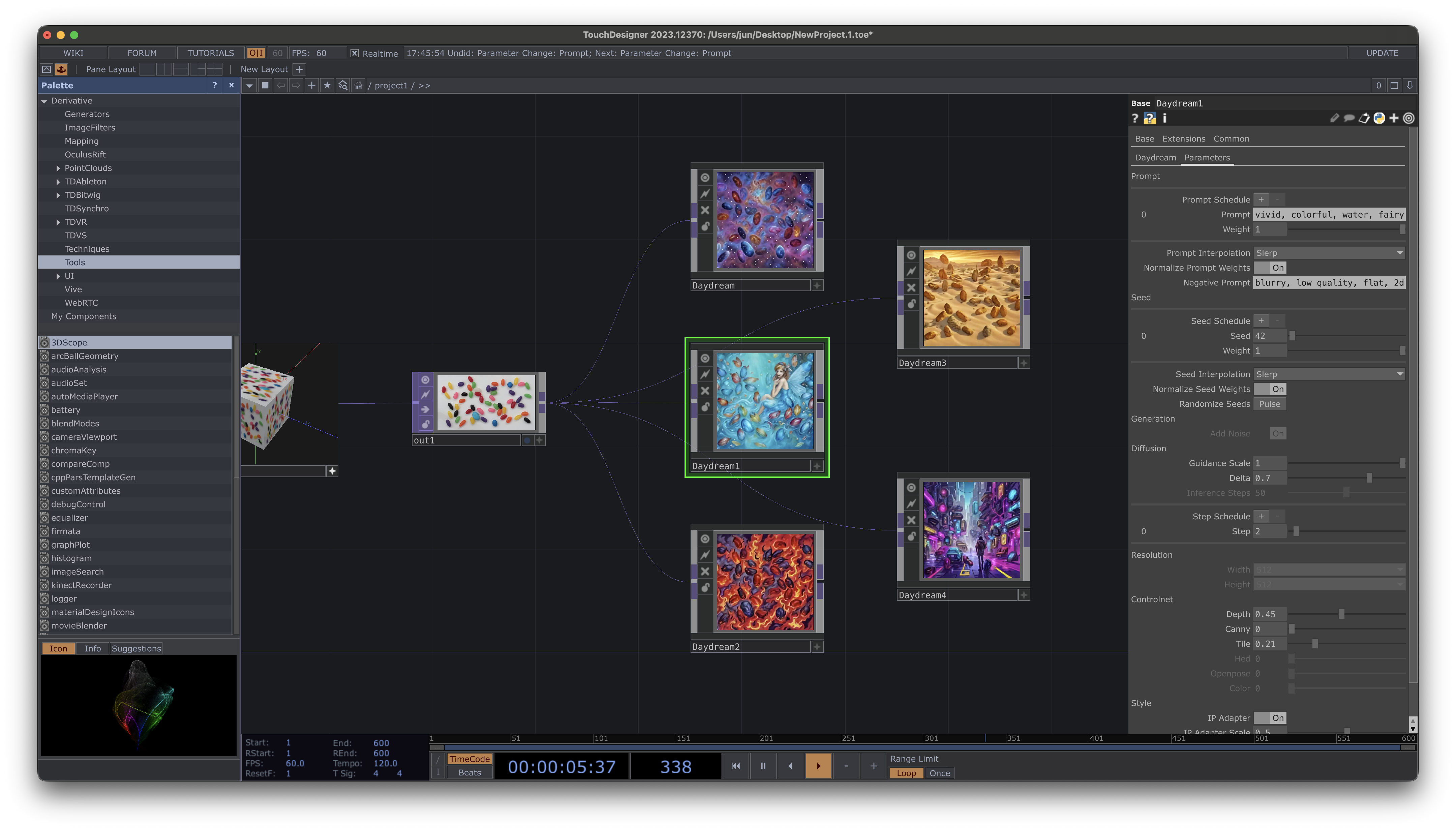 Daydream TouchDesigner Plugin