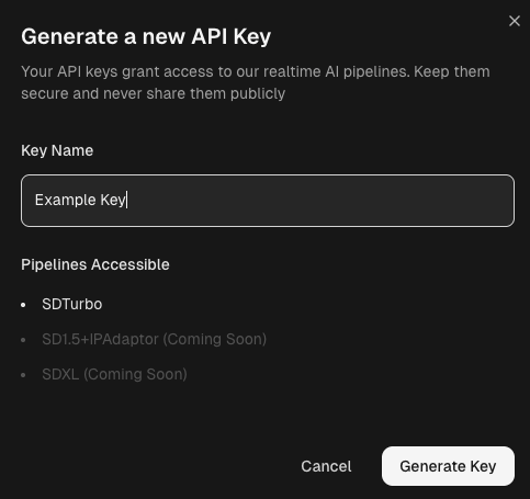 Name API Key Window